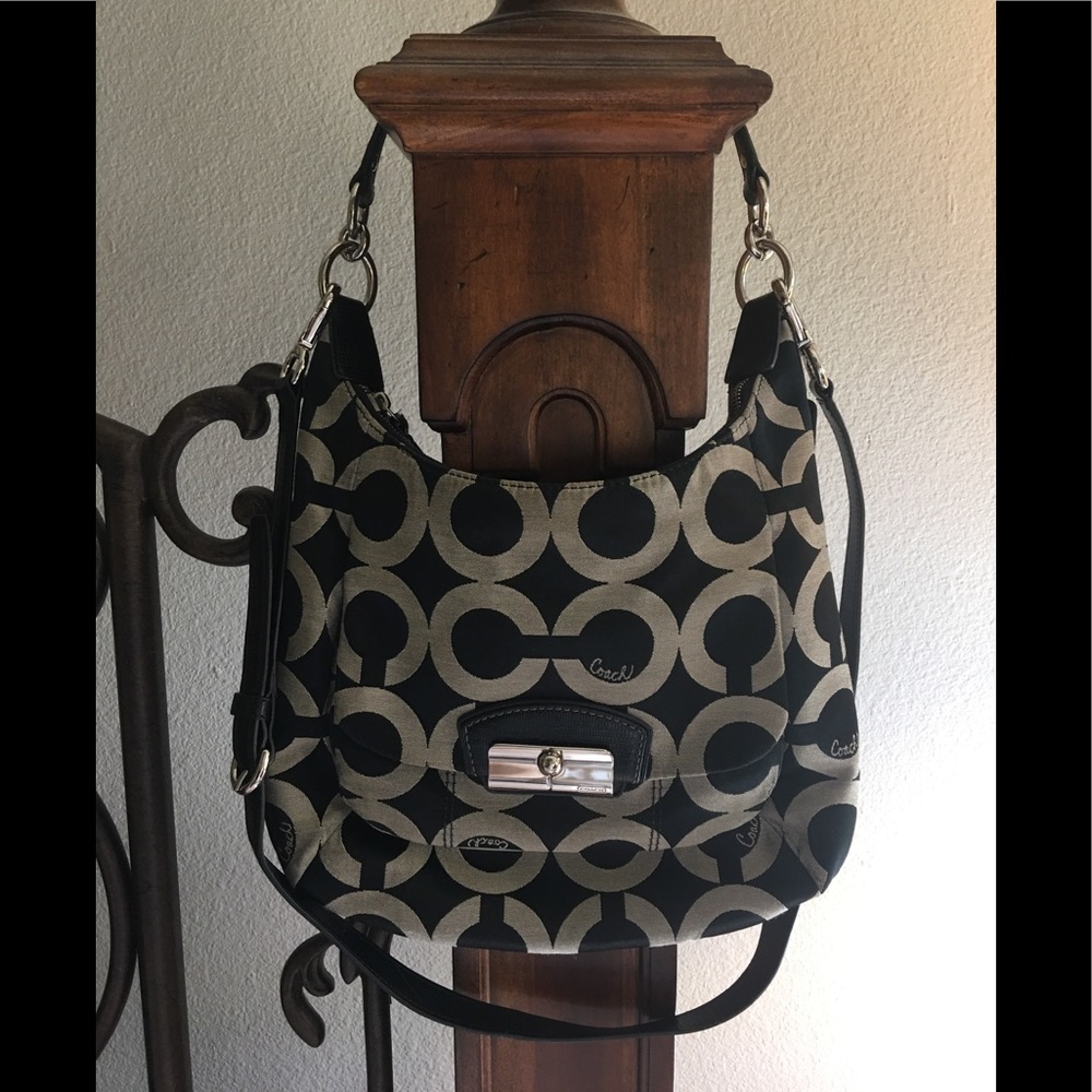 Coach Signature Jacquard Hobo/Crossbody